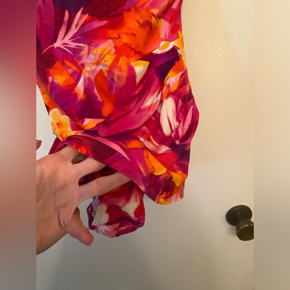 Maxine of Hollywood Floral One Piece Swimsuit - Size 10 - Picture 5 of 11